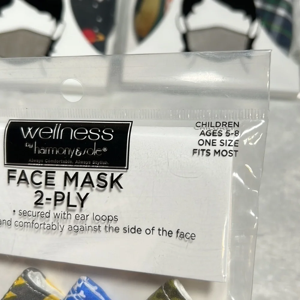 Face Mask Lot of 3 (3 pack) CVS Wellness Children boy fabric mask ages 5-8 NEW